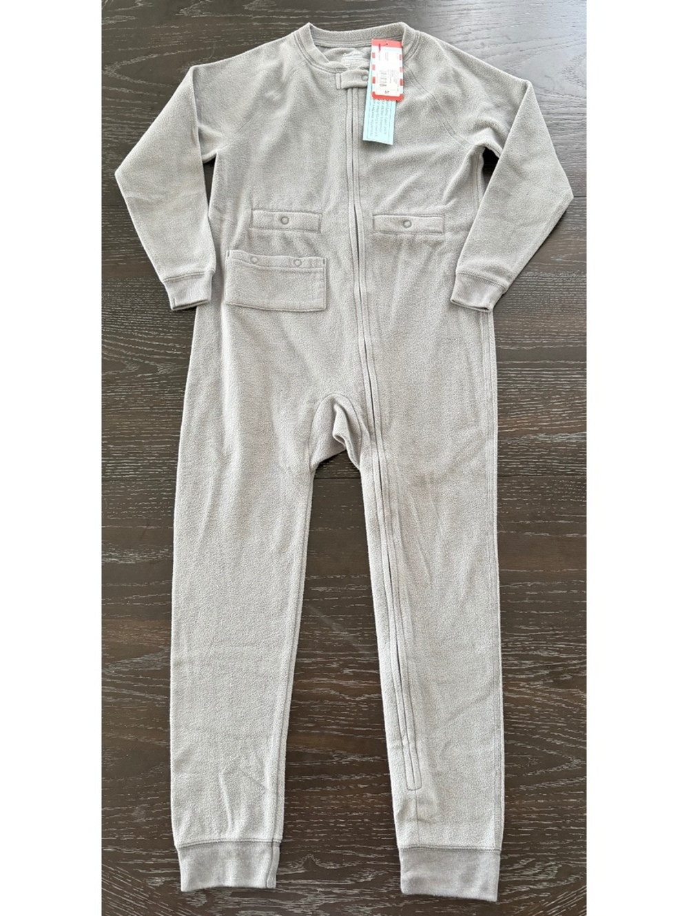 Cat & Jack Gray Fleece One-Piece Pajama 5T